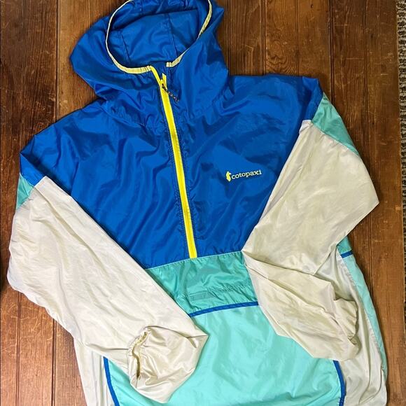 Mens Cotopaxi TecaTechnical Blue and Cream Windbreaker Jacket - Picture 1 of 6